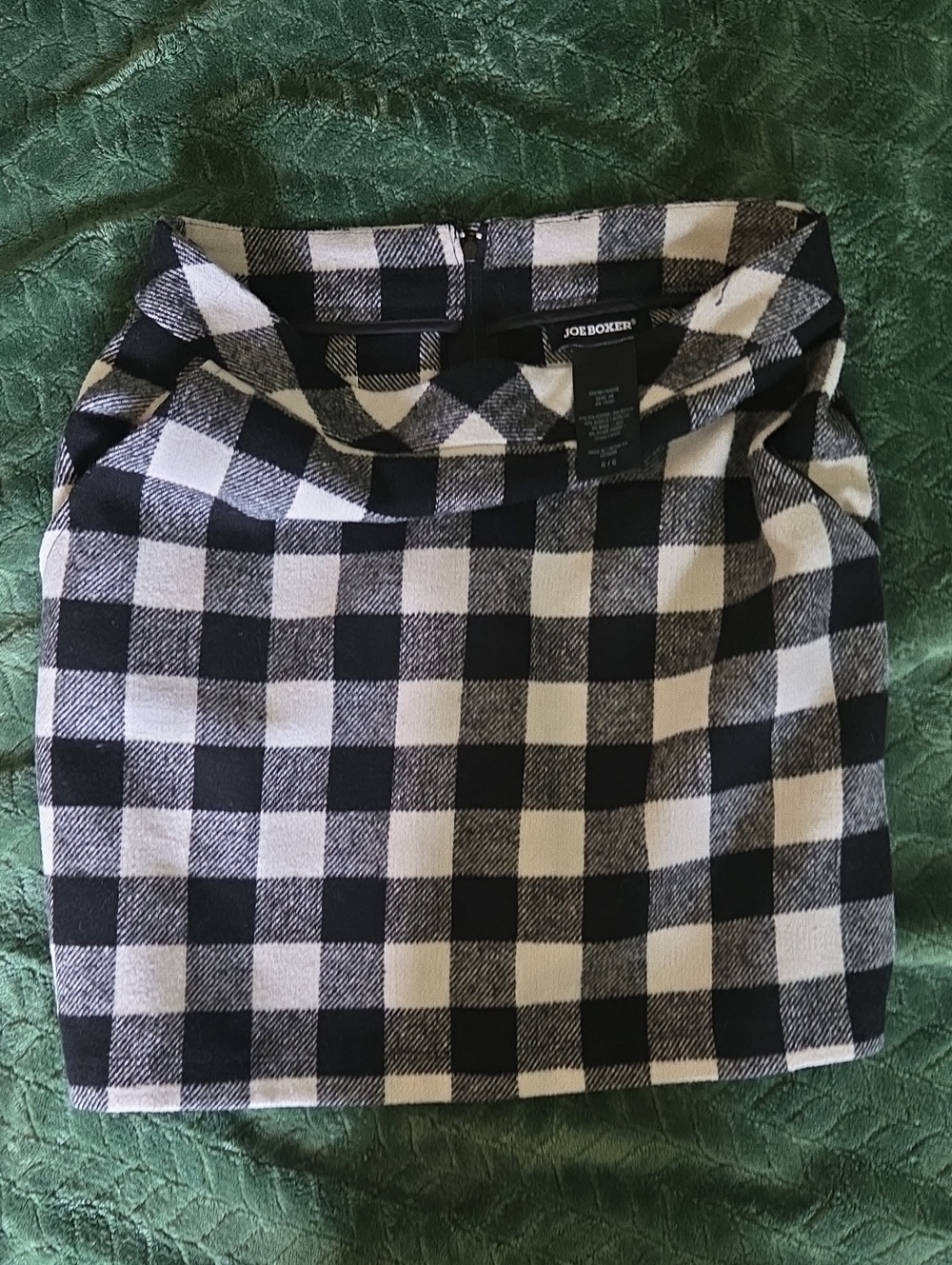 Joe Boxer Black and White Plaid Pencil Skirt Sz S